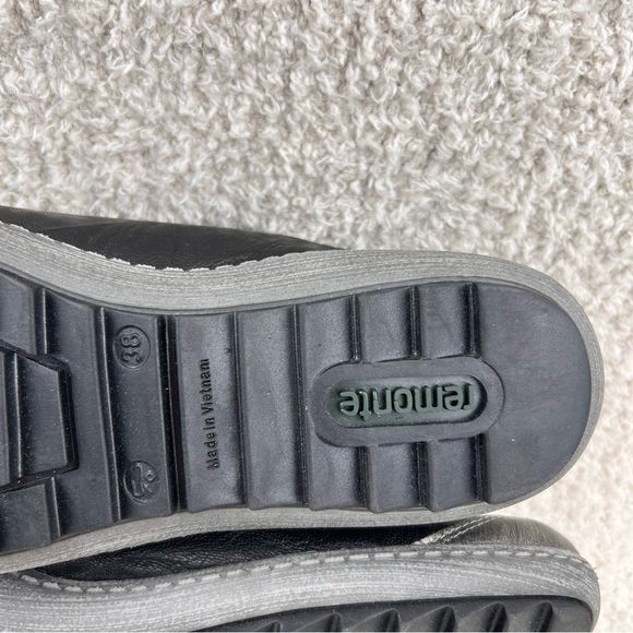 Remonte Shoes Womens 7 Black/Silver Liv 2 R1402-01 Side Zip Comfort‎ Side Zip - Picture 12 of 14